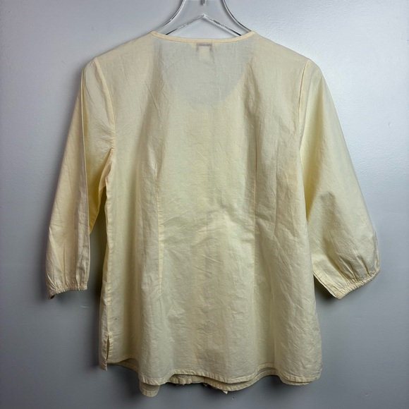 April Cornell Vintage Ruffled Front Cotton Blouse - Picture 3 of 6